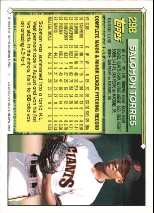1994 Topps Gold Baseball Singles - You Choose - Picture 171 of 346
