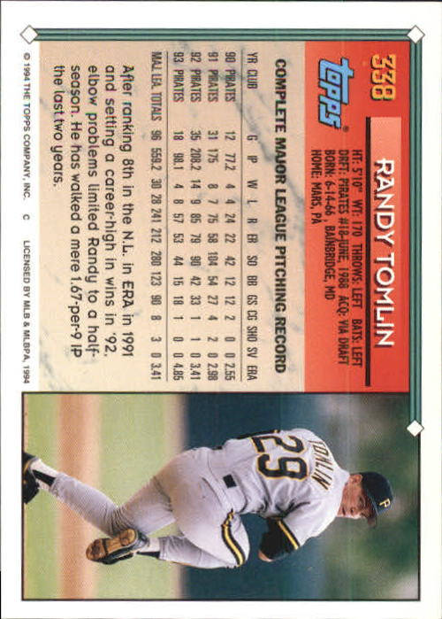 1994 Topps Gold Baseball Singles - You Choose - Picture 201 of 346