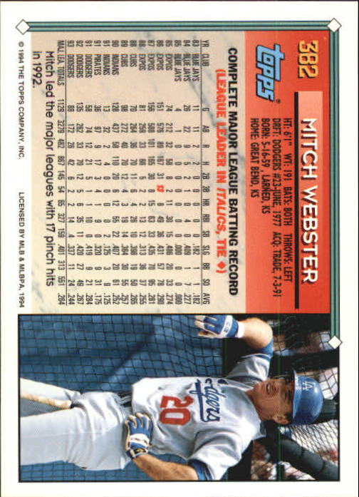 1994 Topps Gold Baseball Singles - You Choose - Picture 233 of 346