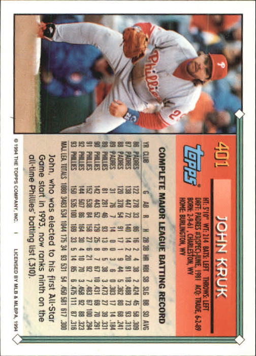 1994 Topps Gold Baseball Singles - You Choose - Picture 241 of 346