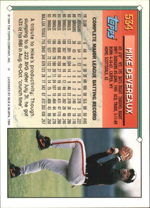 1994 Topps Gold Baseball Singles - You Choose - Picture 277 of 346