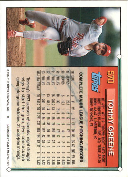 1994 Topps Gold Baseball Singles - You Choose - Picture 285 of 346