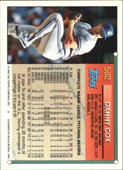 1994 Topps Gold Baseball Singles - You Choose - Picture 291 of 346