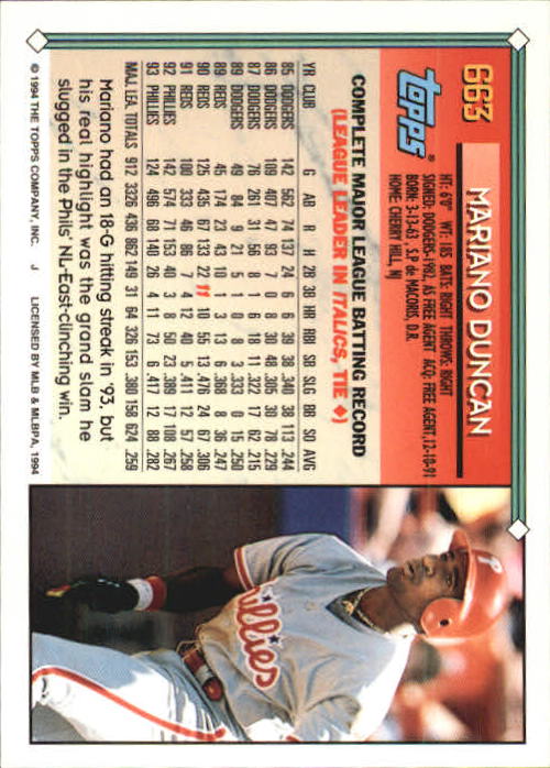 1994 Topps Gold Baseball Singles - You Choose - Picture 312 of 346