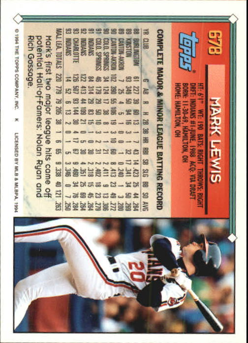 1994 Topps Gold Baseball Singles - You Choose - Picture 316 of 346