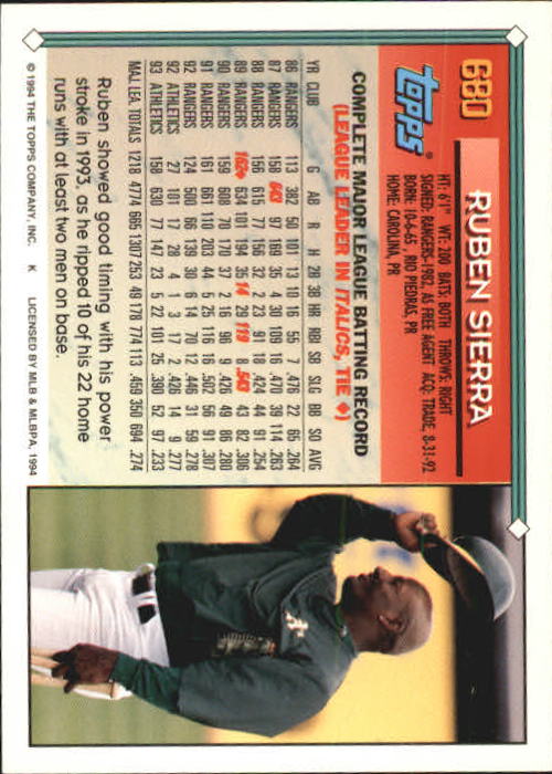 1994 Topps Gold Baseball Singles - You Choose - Picture 318 of 346