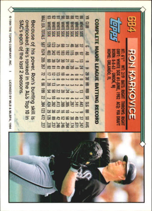 1994 Topps Gold Baseball Singles - You Choose - Picture 320 of 346