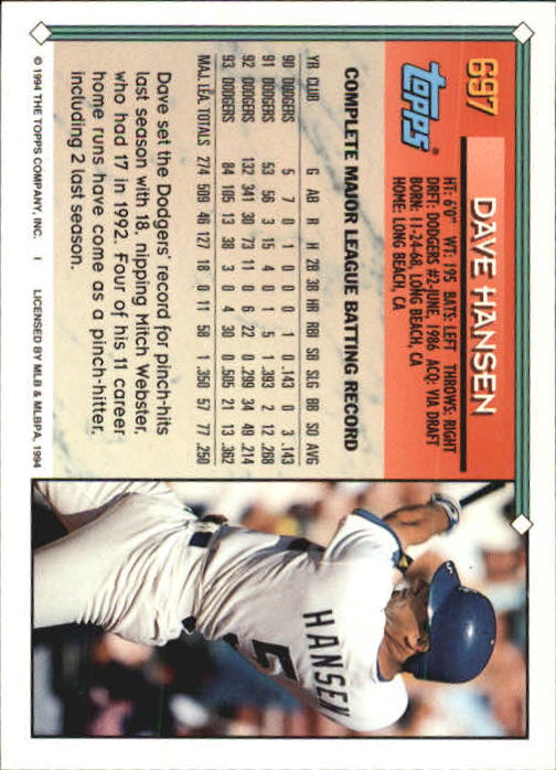1994 Topps Gold Baseball Singles - You Choose - Picture 322 of 346