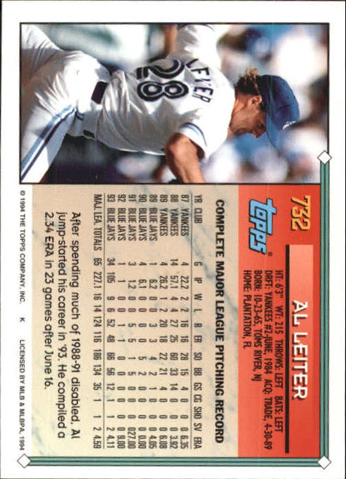 1994 Topps Gold Baseball Singles - You Choose - Picture 330 of 346