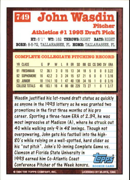 1994 Topps Gold Baseball Singles - You Choose - Picture 334 of 346