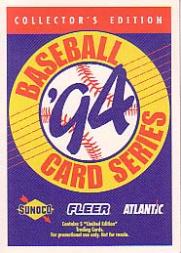 B2148- 1994 Fleer Sunoco Baseball Card #s 1-25 -You Pick- 15+ FREE US SHIP - Picture 50 of 51