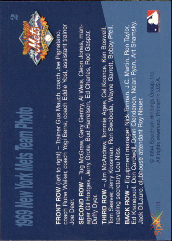 B2588- 1994 Mets '69 Tribute Baseball Cards 1-69+ -You Pick- 15+ FREE US SHIP - Picture 5 of 141
