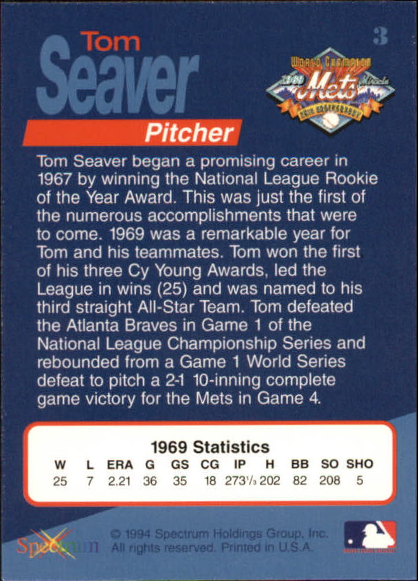 B2588- 1994 Mets '69 Tribute Baseball Cards 1-69+ -You Pick- 15+ FREE US SHIP - Picture 7 of 141