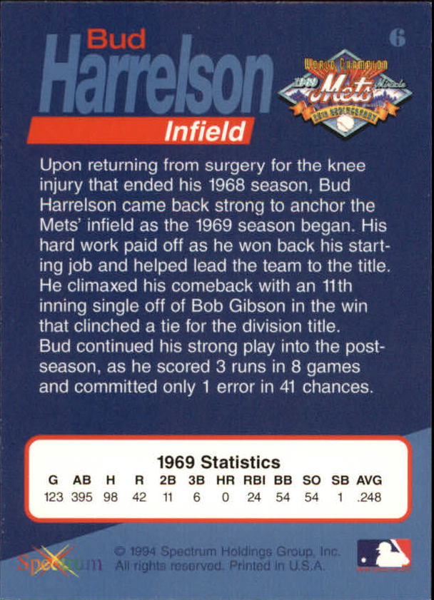 B2588- 1994 Mets '69 Tribute Baseball Cards 1-69+ -You Pick- 15+ FREE US SHIP - Picture 13 of 141