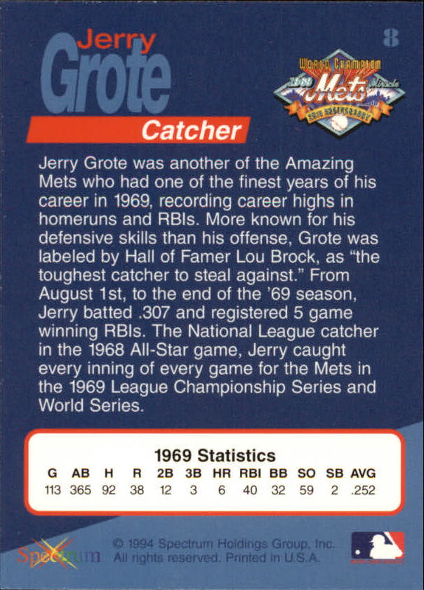 B2588- 1994 Mets '69 Tribute Baseball Cards 1-69+ -You Pick- 15+ FREE US SHIP - Picture 17 of 141