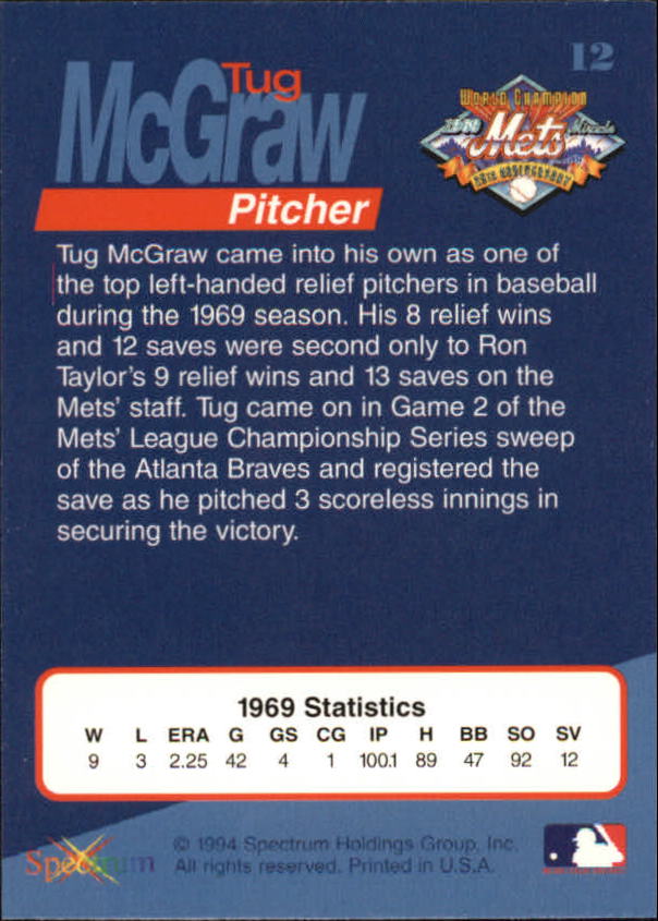 B2588- 1994 Mets '69 Tribute Baseball Cards 1-69+ -You Pick- 15+ FREE US SHIP - Picture 25 of 141