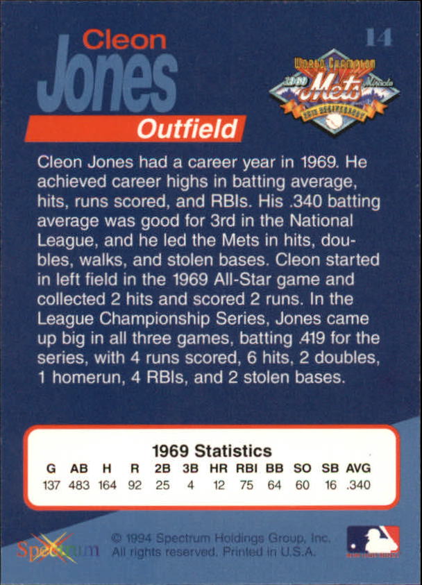 B2588- 1994 Mets '69 Tribute Baseball Cards 1-69+ -You Pick- 15+ FREE US SHIP - Picture 29 of 141