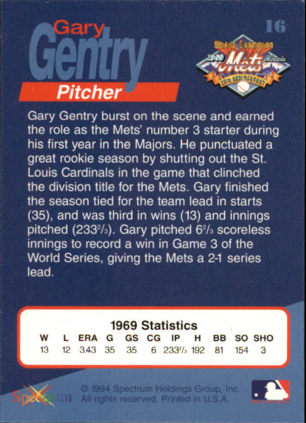 B2588- 1994 Mets '69 Tribute Baseball Cards 1-69+ -You Pick- 15+ FREE US SHIP - Picture 33 of 141