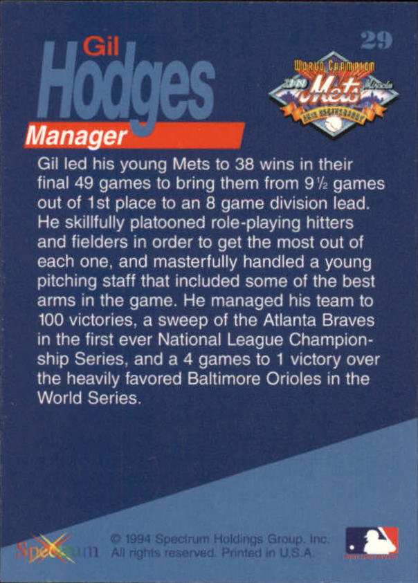 B2588- 1994 Mets '69 Tribute Baseball Cards 1-69+ -You Pick- 15+ FREE US SHIP - Picture 59 of 141