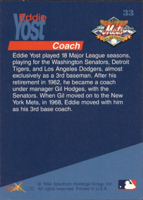 B2588- 1994 Mets '69 Tribute Baseball Cards 1-69+ -You Pick- 15+ FREE US SHIP - Picture 67 of 141
