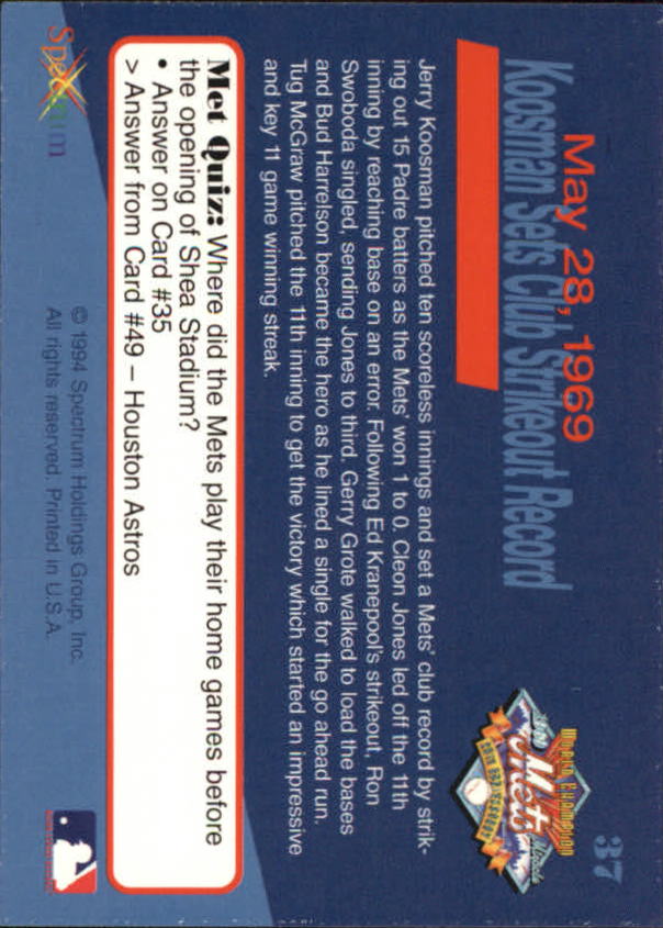B2588- 1994 Mets '69 Tribute Baseball Cards 1-69+ -You Pick- 15+ FREE US SHIP - Picture 75 of 141