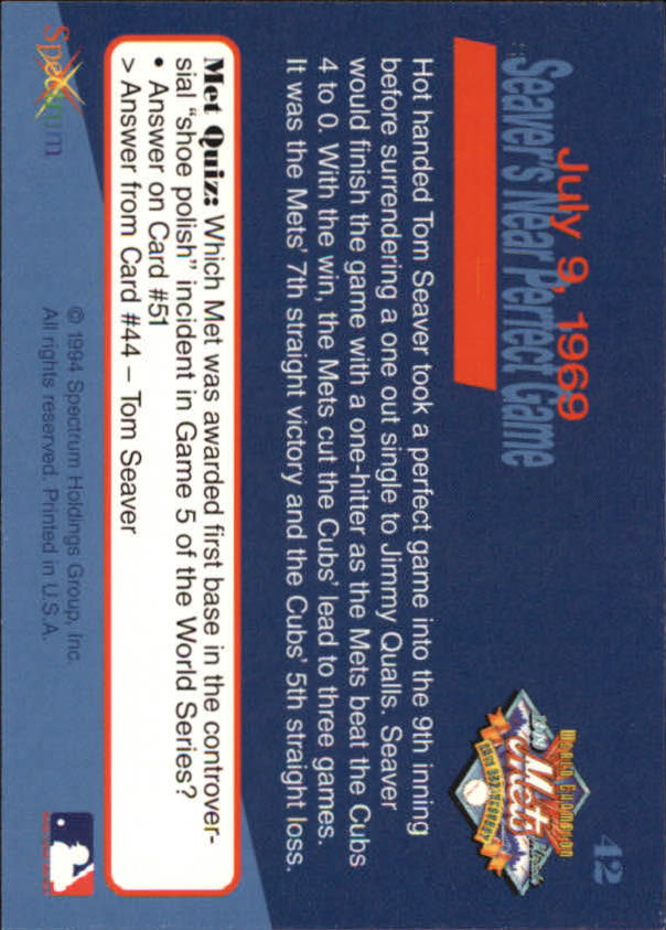 B2588- 1994 Mets '69 Tribute Baseball Cards 1-69+ -You Pick- 15+ FREE US SHIP - Picture 85 of 141