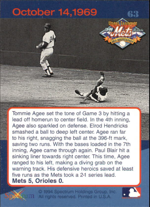 B2588- 1994 Mets '69 Tribute Baseball Cards 1-69+ -You Pick- 15+ FREE US SHIP - Picture 127 of 141