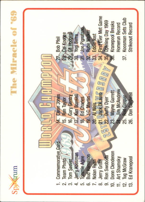 B2588- 1994 Mets '69 Tribute Baseball Cards 1-69+ -You Pick- 15+ FREE US SHIP - Picture 140 of 141