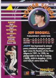 1994 Pinnacle Power Surge #PS16 Jeff Bagwell back image