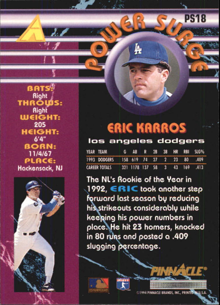 Buy Eric Karros Cards Online  Eric Karros Baseball Price Guide - Beckett