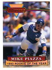 1994 Rembrandt Ultra-Pro Piazza #2 Mike Piazza/(In uniform, trying to/make play)