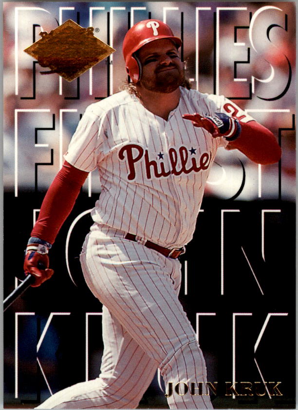 1994 Ultra Phillies Finest #8 John Kruk/(Just completed a swing)