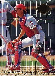 1994 Ultra Phillies Finest #13 Darren Daulton/(Anticipating throw home)