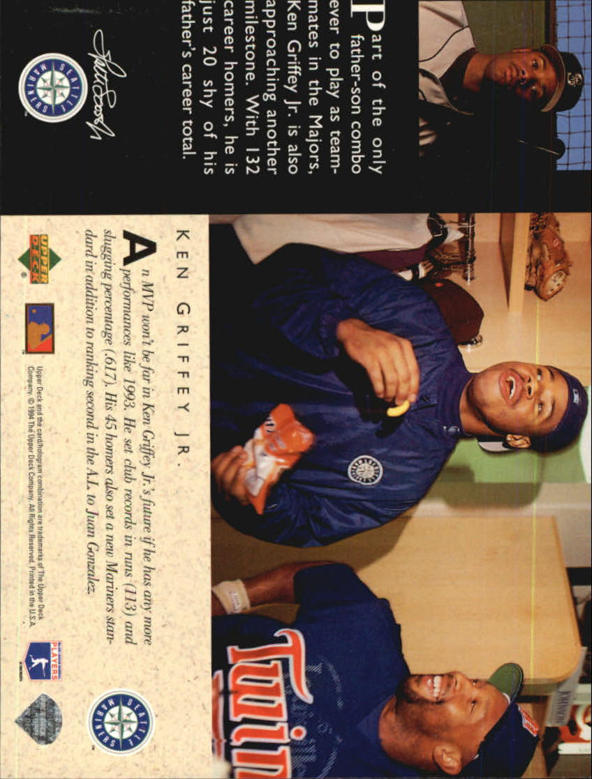 1994 Upper Deck All-Star Jumbos #1 Ken Griffey Jr. back image