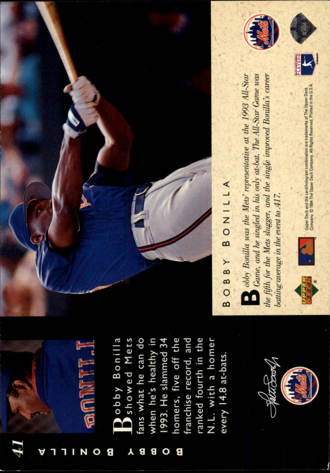 B6078- 1994 Upper Deck All-Star Jumbos BB #s 1-48 -You Pick- 15+ FREE US SHIP - Picture 67 of 80
