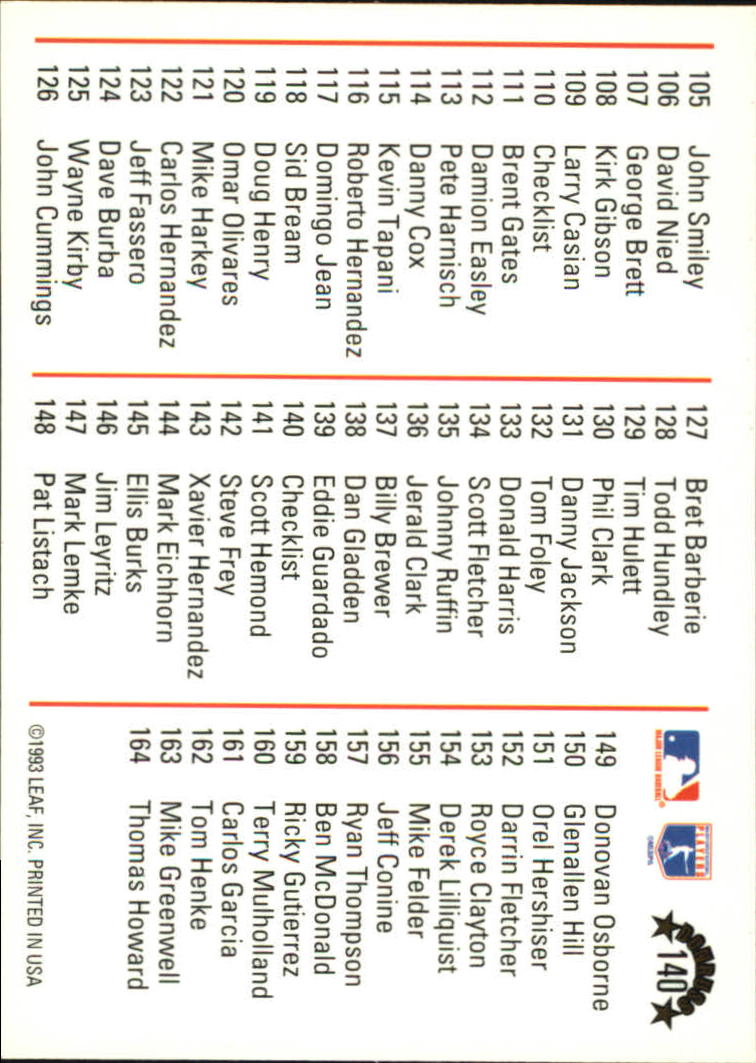 1994 Donruss #140 Cal Ripken CL back image