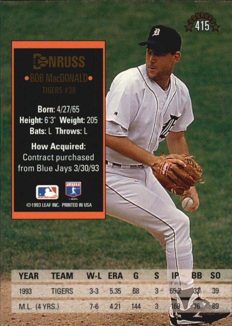A8098- 1994 Donruss Baseball #S 401-600 + Rookies -du Pick- 15 + Gratis US - Bild 31 von 399