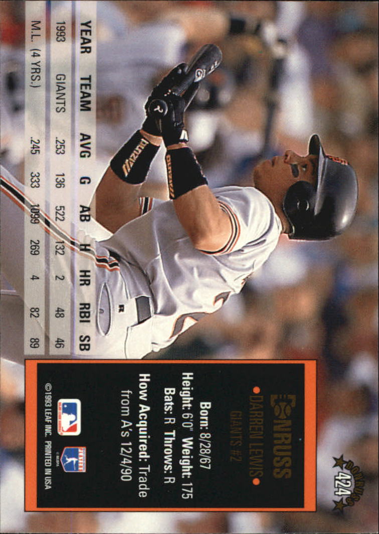 A8098- 1994 Donruss Baseball #S 401-600 + Rookies -du Pick- 15 + Gratis US - Bild 49 von 399
