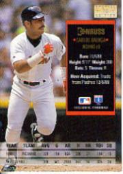 1994 Donruss Special Edition #14 Carlos Baerga back image
