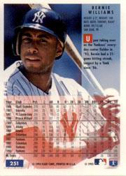 1994 Fleer #251 Bernie Williams back image