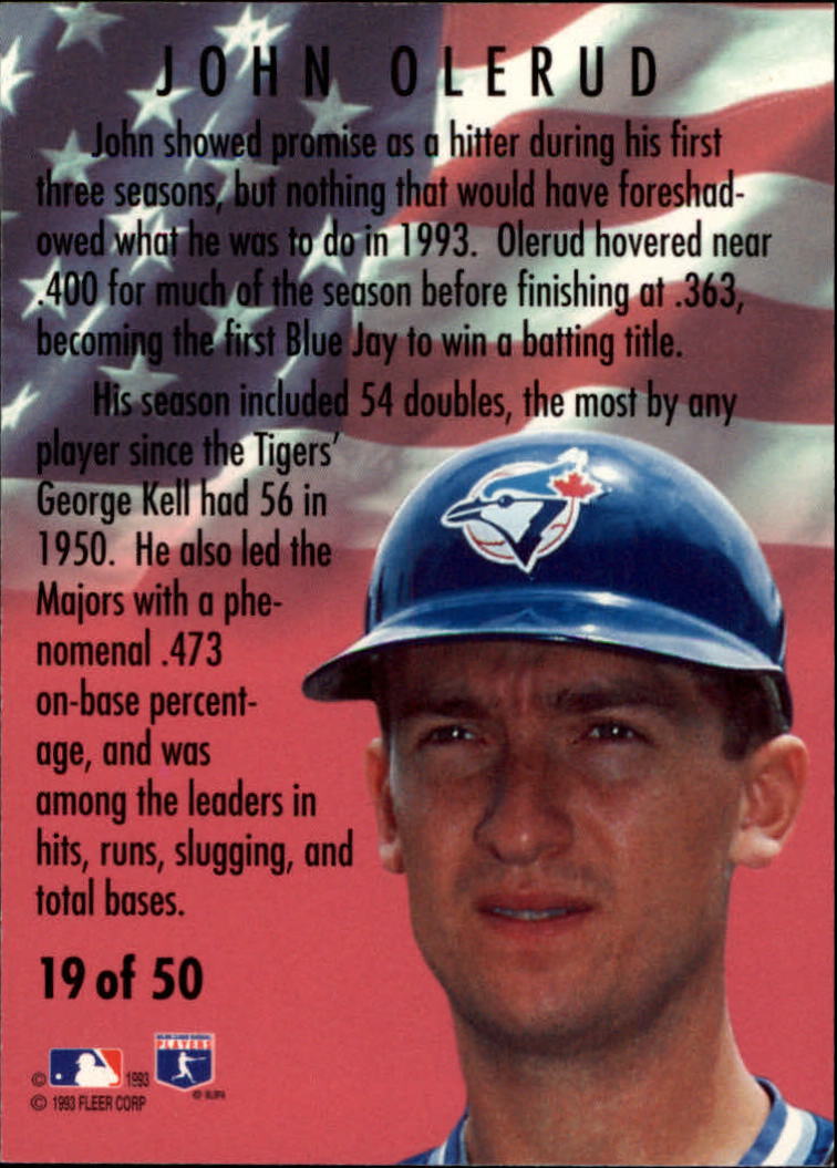 1994 Fleer Baseball "All-Stars" Insert Cards - Picture 24 of 75