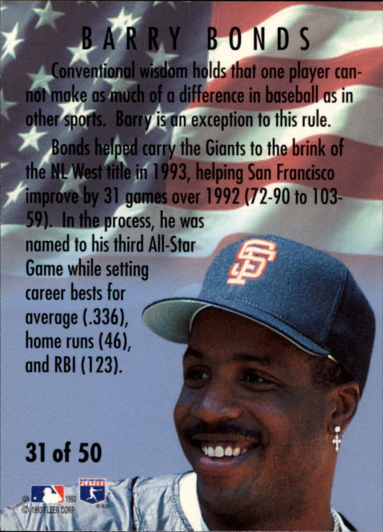 1994 Fleer Baseball "All-Stars" Insert Cards - Picture 40 of 75