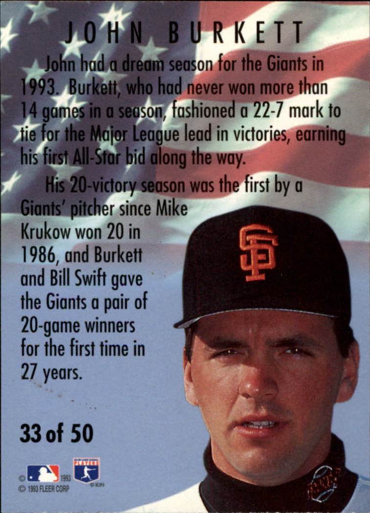 1994 Fleer Baseball "All-Stars" Insert Cards - Picture 43 of 75