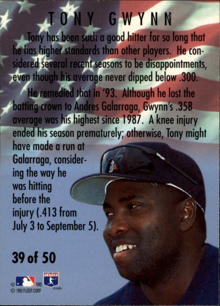 1994 Fleer Baseball "All-Stars" Insert Cards - Picture 55 of 75