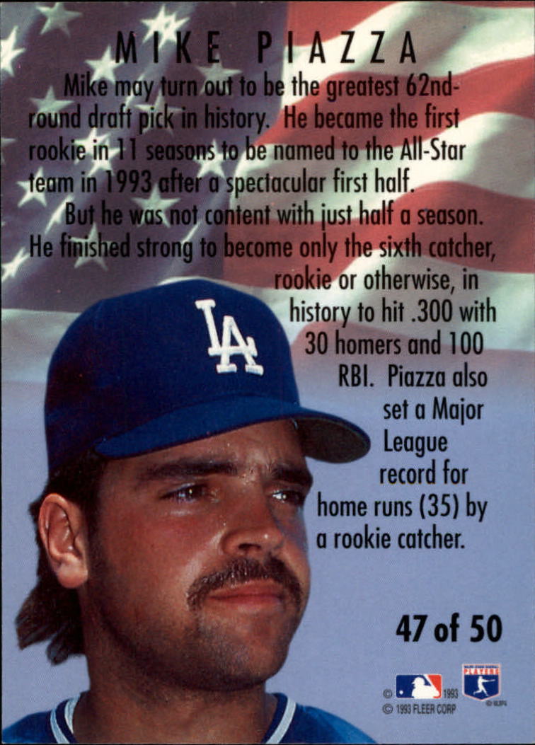 1994 Fleer All-Stars #47 Mike Piazza back image