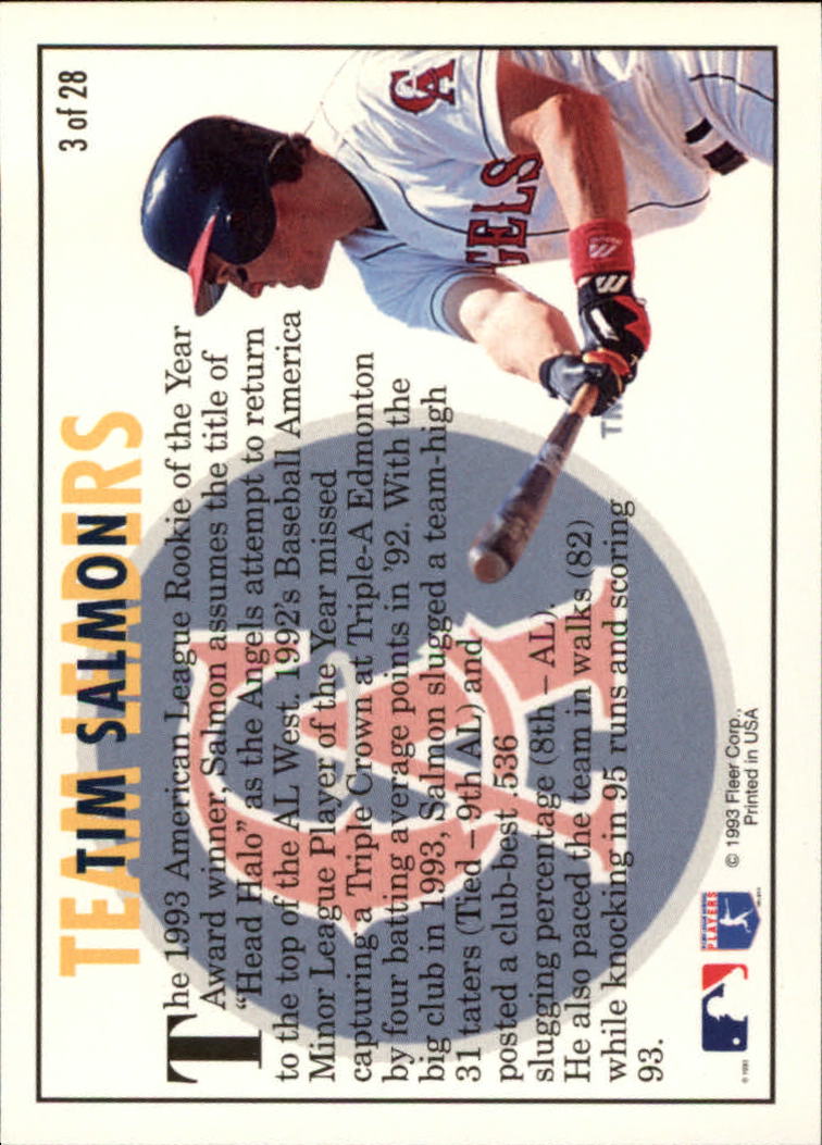 1994 Fleer Baseball "Team Leaders" Insert Cards - Picture 7 of 48