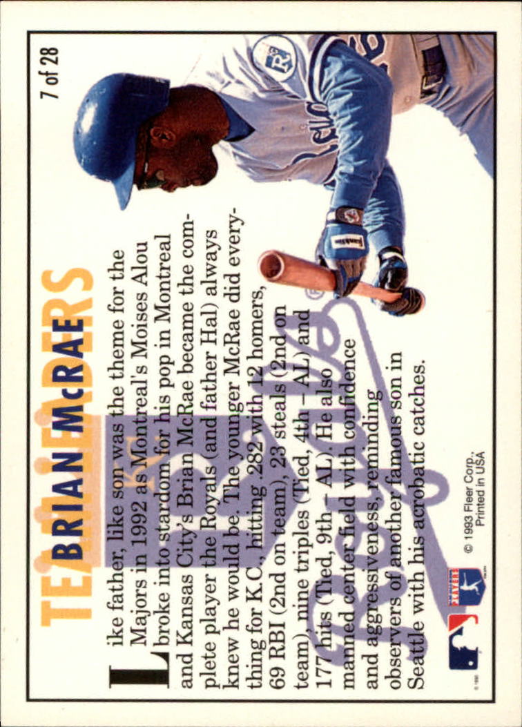 1994 Fleer Baseball "Team Leaders" Insert Cards - Picture 15 of 48