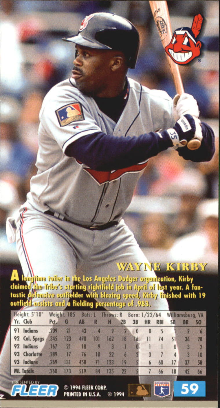1994 Fleer Extra Bases #59 Wayne Kirby back image