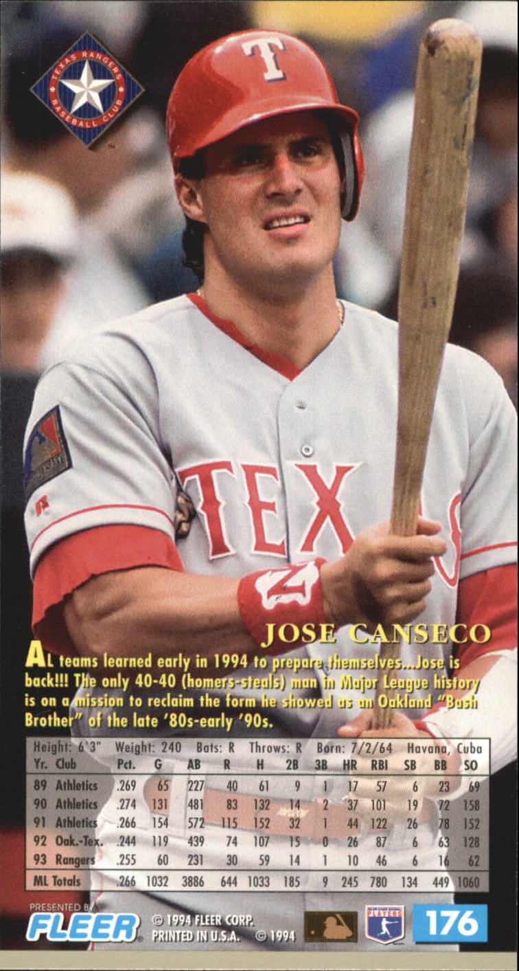 Buy Jose Canseco Cards Online  Jose Canseco Baseball Price Guide - Beckett