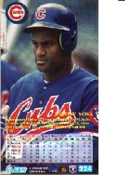 1994 Fleer Extra Bases #224 Sammy Sosa back image